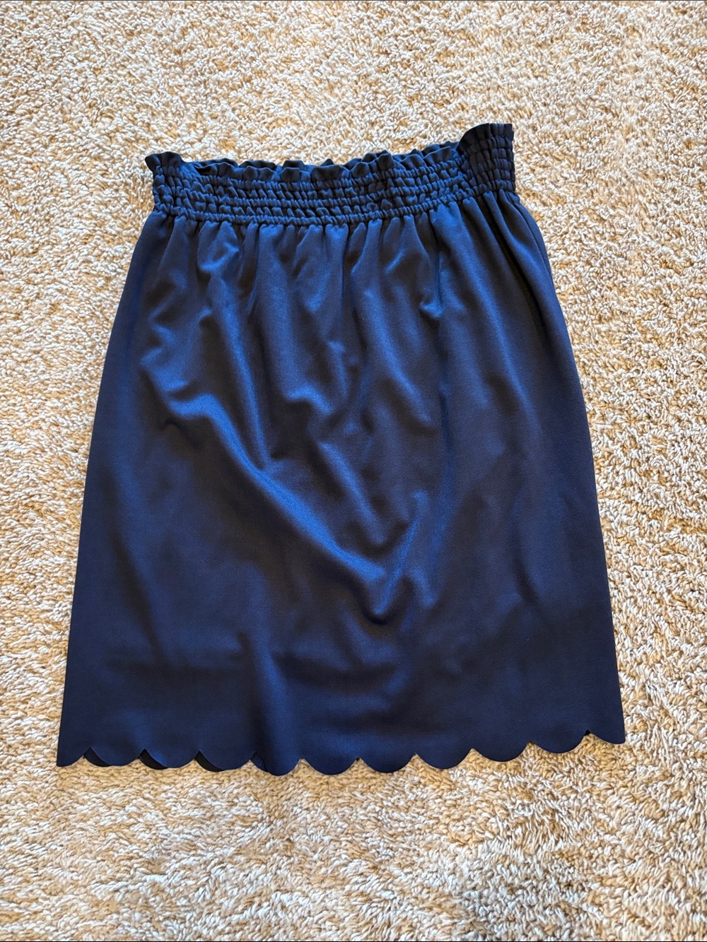 Navy Scallop Skirt
